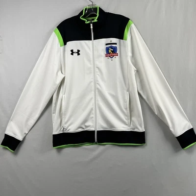 Under Armour Colo-Colo 全拉链夹克尺寸 XL 足球热身辣椒 2014 运动 — 第 1/4 张图片