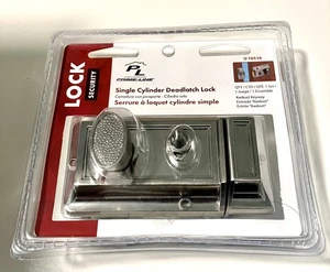 PRIME-LINE U 10516 CERCHIO NIGHTLATCH DEADLATCH LOCK MONOCILINDRICO NICHEL SATINATO - Foto 1 di 2
