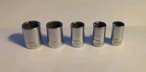VV Series Craftsman 1/4 Inch Drive 6 Point Shallow Sockets 5/16"-1/2" Lot Of 5 - Picture 1 of 4