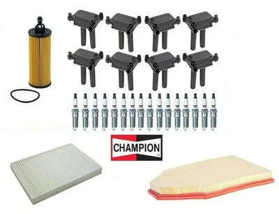 Ignition Coils Spark Plugs & Filters Tune Up Kit For Chrysler 300 5.7L 2006-2008 - Image 1 of 4