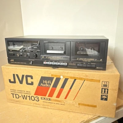 Caja abierta vintage JVC estéreo doble casete cubierta (TD-W103) Foto 1 de 4