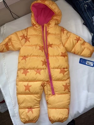 TOYS R US Baby Girls Heavy Weight Star-Print Pram Coat Yellow 0/6 Months. NWT. — 第 1/4 张图片