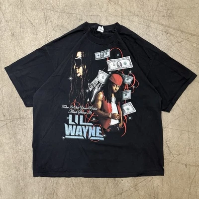 Vintage 2000s Lil Wayne Rap Hip Hop Black T-shirt Sz 2XL Hot Boys - Image 1 of 4