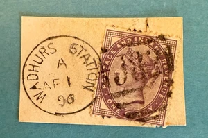 QV WADHURST STATION POSTMARK J82 - SINGLE RING AP.1.96 - Picture 1 of 1