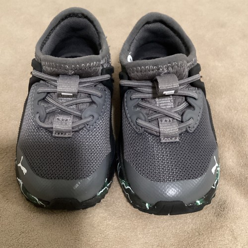 Scarpe sneakers Puma Pacer Future Heat Lightning stringate bambino ragazzo grigio 5C