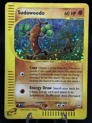 Pokémon TCG Sudowoodo Holo eReader Aquapolis H24/H32 SWIRL Dmg Read Description - Image 1 of 4