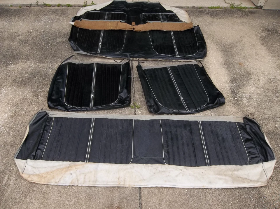 Ford Galaxie 500 390 427 1964 negro interior asientos delanteros y traseros C4AB C4AZ Foto 1 de 3