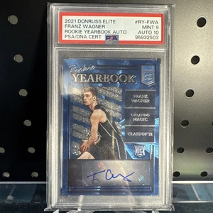 2021-22 Panini Donruss Elite Franz Wagner RC Rookie Yearbook PSA 9 Auto 10 NBA - Picture 1 of 4