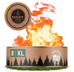Radiate XL 8" Portable Campfire As Seen On Shark Tank - Up to 2 Hours of Burn - Picture 1 of 4