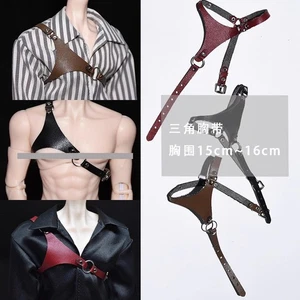 1/6 Triangle Leather Strap Wings Black Chest Strap Belt For BJD Doll Clothes - Bild 1 von 7