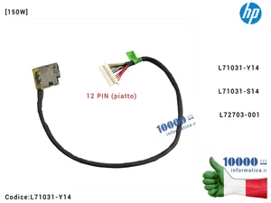 Netzstecker PJ1061 (12-PIN flach) Netzstecker HP OMEN 15-DC T - Bild 1 von 1