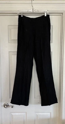 CAbi Vintage Washed Linen Wide-Leg Pants Size 2, Charcoal Black - Image 1 of 4