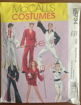 5734 McCall's Elvis Devil Disco Bell Bottoms Sailor Costume Size Sm Med - Image 1 of 2