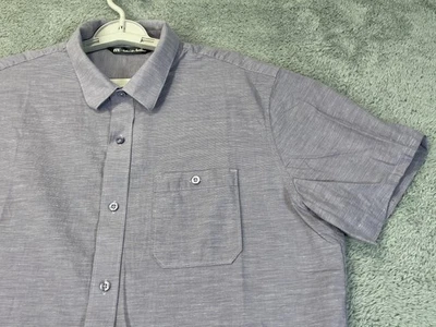 TravisMathew Shirt Mens Large Purple Short Sleeve Button Front Golf Casual - Image 1 of 4