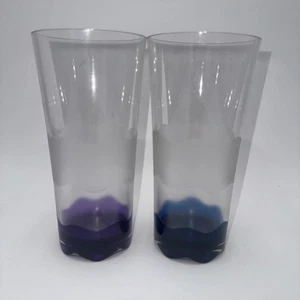 Vintage Tupperware Sheerly Elegant Illusions Jewel 16oz Tumbler Set Of 2 NOS - Picture 1 of 3