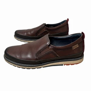 Pikolinos Slip On Loafers Mens Size 44 US 10.5 Brown Leather Comfort Casual Shoe - Picture 1 of 15