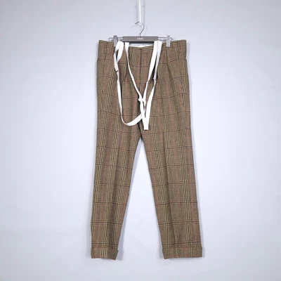 Vintage 1972 Kilgour French & Stanbury Tweed Pants Trousers Suspender W39 L34 - Image 1 of 4