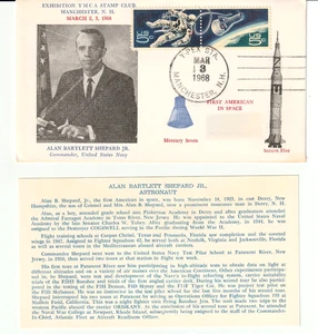 YMCA Stamp Club, Manchester, NH salutes Alan B. Shepard - Distinguished American - Picture 1 of 1