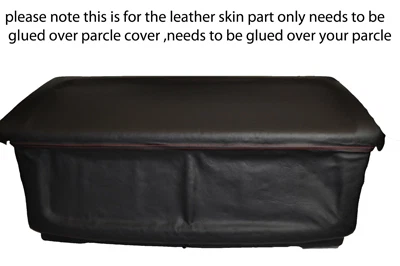 Costuras rojas SE ADAPTA A SMART CABRIO 2000-2004 ESTANTE DE PAQUETES CUBIERTA DE CUERO SOLAMENTE - Imagen 1 de 3