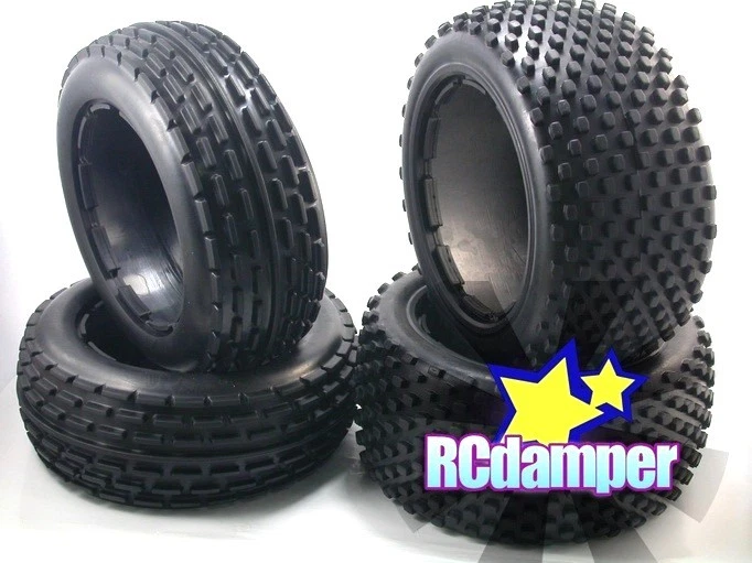 GPM DIRT MONSTER TIRE 4PCS FRONT & REAR FOR HPI 1/5 BAJA 5B KM ROVAN RIM TYRE - Image 1 of 1
