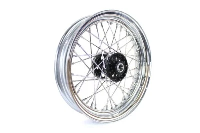 New 1948-66 Harley Davidson FL Panhead 16" x 3.00" KH Type Star Hub Wheel Black - Image 1 of 4