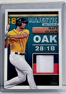 Matt Olson Jersey Relic 2019 Panini Donruss Majestic Materials Free Shipping - Bild 1 von 2