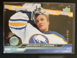 Ukko-Pekka Luukkonen 2023-24 Upper Deck Deluxe Parallel Card #038/250