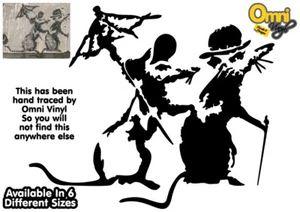 BANKSY Rats Vinyl wall art sticker decal - Picture 1 of 16
