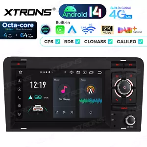 Android 14 8Core 4G LTE 64GB Car Stereo Radio GPS Nav 7" Screen WIFI for Audi A3 - Picture 1 of 19