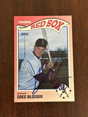 1990 Sportsprint Lynchburg Red Sox Greg Blosser #1 AUTO Rookie RC Autograph - Image 1 of 2