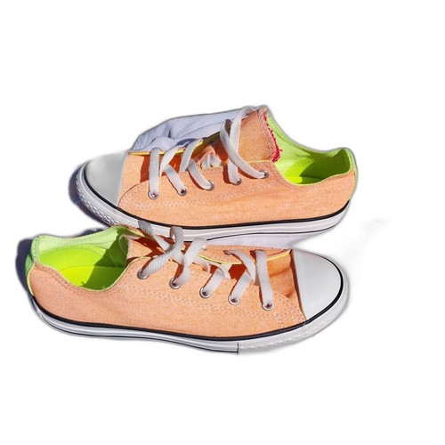 Sneaker basse Converse Chuck Taylor All Star giovani taglia 4 doppia lingua arancione