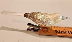 Deutsches antikes viktorianisches Glas mittlerer Clip On Vogel Weihnachtsschmuck 1900er - Bild 1 von 7