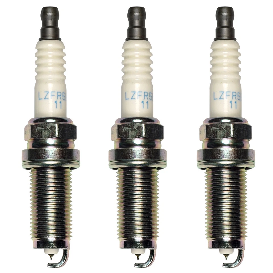 NGK Laser Iridium Spark Plug Set (3 Pieces) 93298 For Mitsubishi Mirage 1.2 L3 - Image 1 of 1