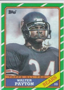 WALTER PAYTON Chicago Bears 1986 Topps VINTAGE FOOTBALL CARD Sweetness NFL HOFer - Picture 1 of 2