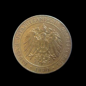 GERMAN EAST AFRICA PESA 1890 KM 1 WILHELM II #5751# - Picture 1 of 2
