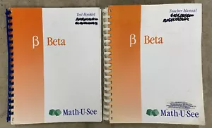 Math U See Beta Teacher Manual and Tests multi digit addition subtraction - Picture 1 of 6