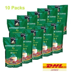 10 x Wuttitham gesunder Instantkaffee 32 in 1 gemischte Kräuter Gewichtskontrolle verwalten - Bild 1 von 19