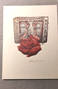 exlibris russischer Adler Kunst Sinilov signiert - Bild 1 von 1