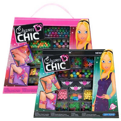 LG-IMPORTS DYI Mädchen auffädeln Bastelset Armbank Ketten basteln Kinder Schmuck Perlen