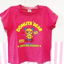 Mezzo Piano Kids T-shirt 130cm Tops Pink Heart Yellow Donut Bear Cotton Kawaii