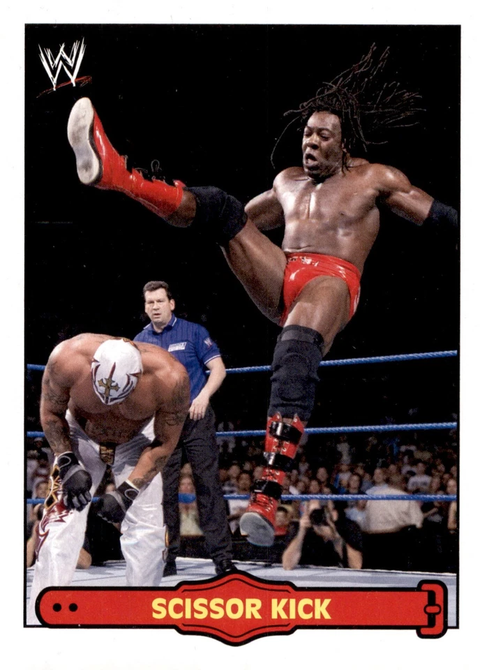 2012 Topps Heritage WWE Ringside Action #18 Scissor Kick / Booker T - Image 1 of 2