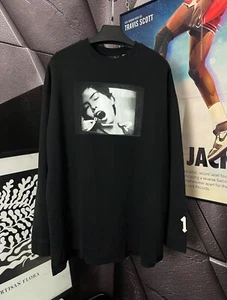 Puma Fenty by Rihanna L/S Graphic Crewneck Longslevee Black Oversiz - Picture 1 of 9