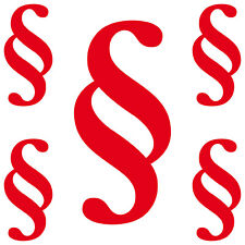 Paragraph Set S Red Sign Symbol Law Lawyer Law Office Sticker Tattoo Foil