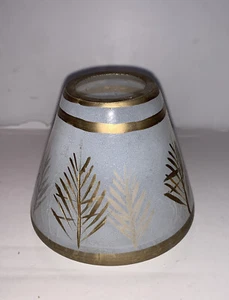 YANKEE CANDLE Golden Trees Small Jar Candle Shade Glass WHITE NEW XMAS Decor - Picture 1 of 5