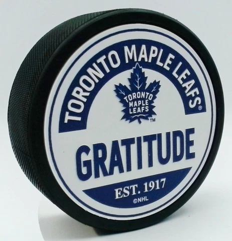 Toronto Maple Leafs 3-D Engraved NHL Gratitude Puck w/Embossed Finish Cover