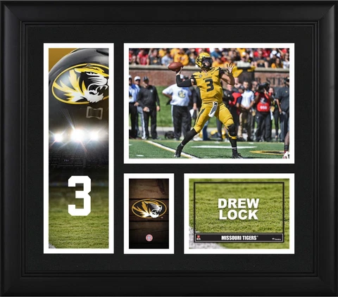 Drew Lock Missouri Tigers Framed 15" x 17" Player Collage Cover
