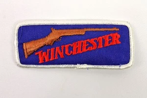 NOS New WINCHESTER Rifle Blue & Red Stitched Applique Patch - Picture 1 of 1