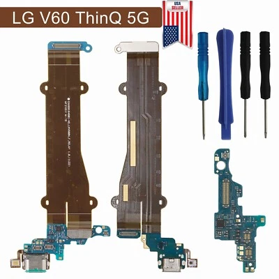 Toolkit + OEM USB Charging Port Mic Flex Cable Board For LG V60 ThinQ 5G V600 - Image 1 of 2