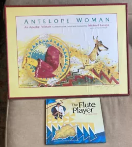 Michael Lacapa Flötenspieler Apache Volksmärchen Antilope Frau signiertes Buch & Poster - Bild 1 von 24