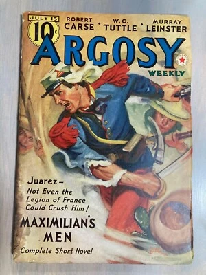 Argosy Weekly July 15, 1939 Vol.  291 No. 6 Seven Footprints to Satan A. Merritt Foto 1 de 3